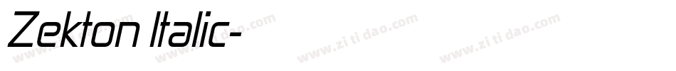 Zekton Italic字体转换